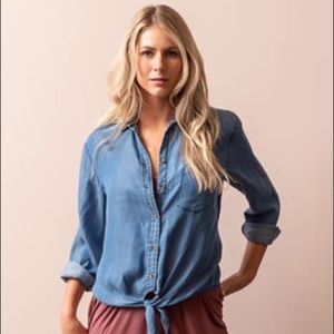 AGNES & DORA™ BUTTON DOWN TOP - 100% TENCEL